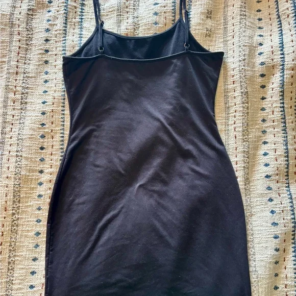 Elegant Black Mini Slip Dress - Picture 2 of 5